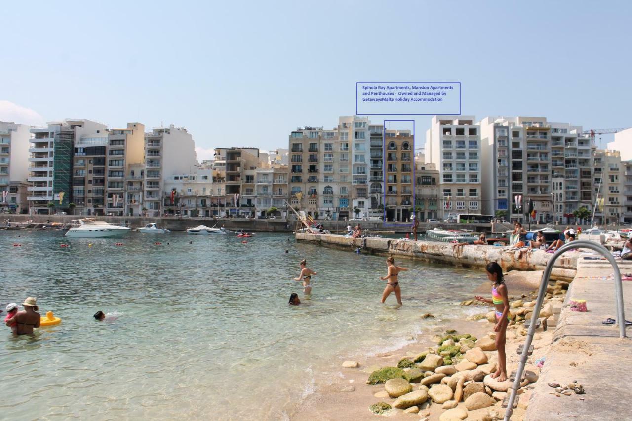 Spinola Bay Top Floor Seafront 3 Bedroom Apartment With Panoramic Sea Views - By Getawaysmalta Saint Julian's Exterior photo